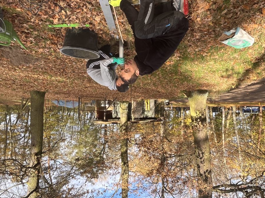 Arbeitseinsatz auf dem Vereinsgelände des Schönfließer HSC 6